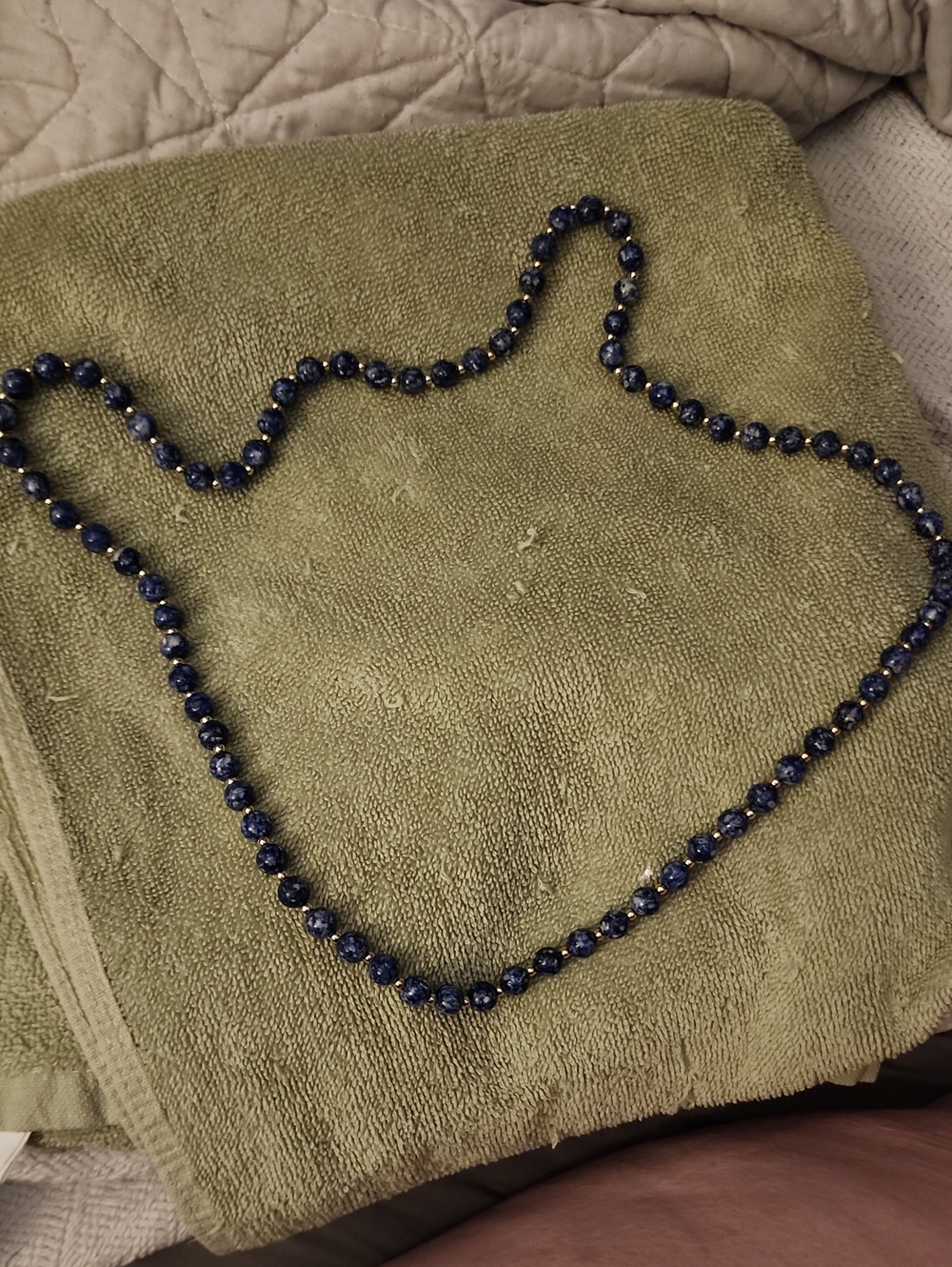 Lapis Blue Beaded Necklace - Classic Women's Jewelry